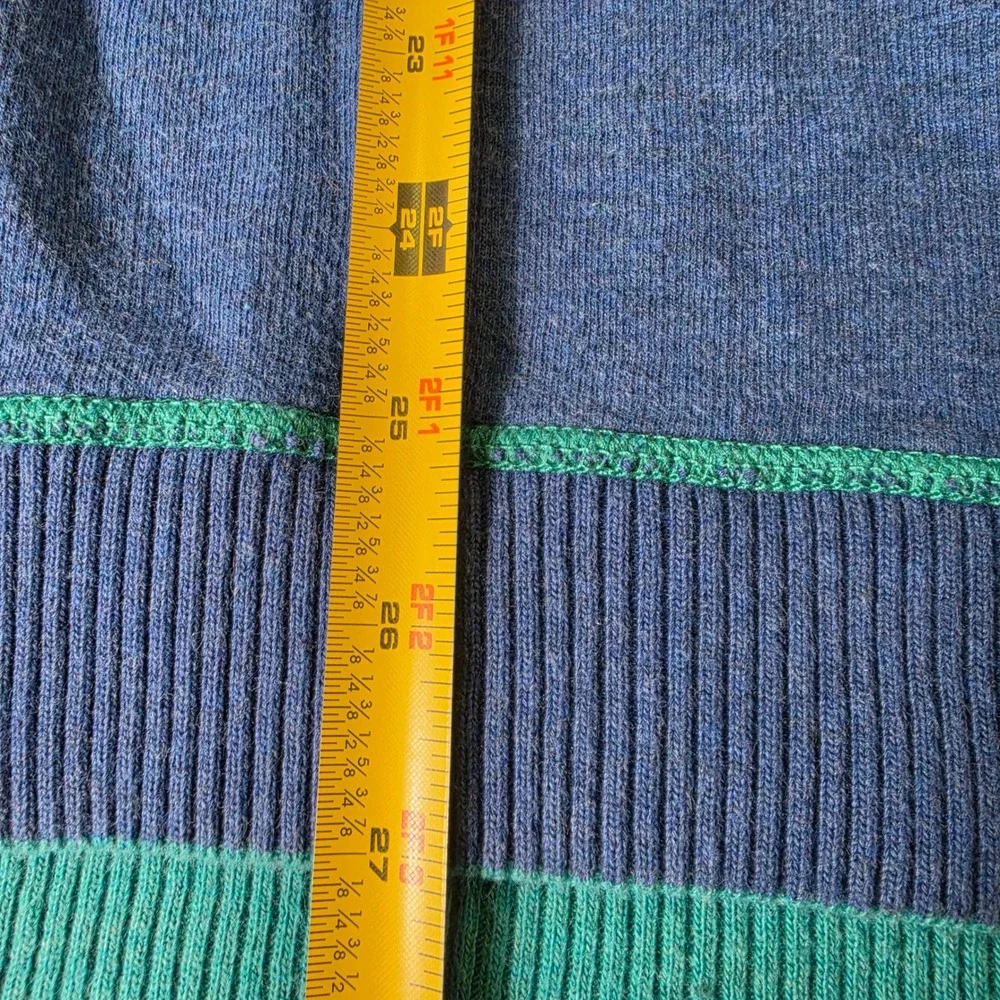 Tommy Bahama Men Quarter Zip Pullover Sweater Teal Contrast Stitch XL Reversible